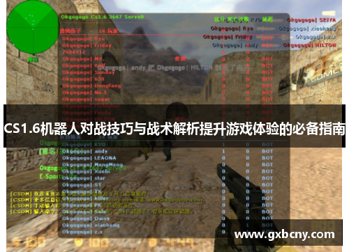 CS1.6机器人对战技巧与战术解析提升游戏体验的必备指南 CS1.6机器人对战技巧与战术解析提升游戏体验的必备指南